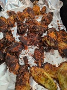 Picture of air fried crispy artichoke hearts